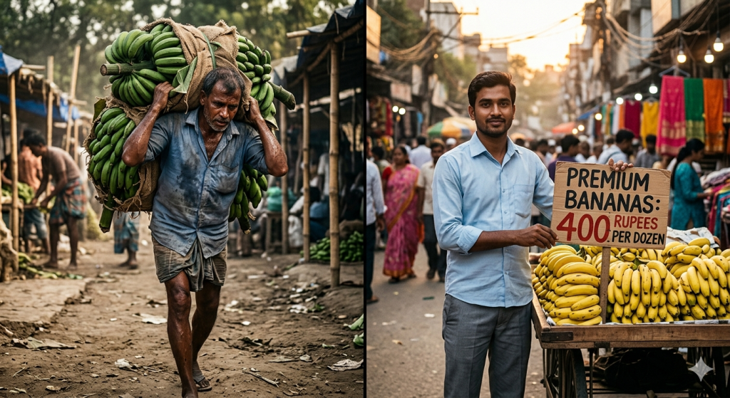 किसानको पसिना सस्तो, बजारमा केरा महँगो खेल: बिचौलियाको लुटतन्त्र